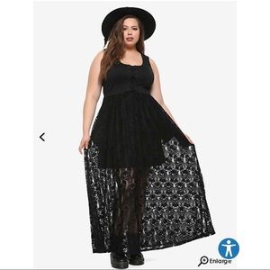 Skull black lace dress- hot topic